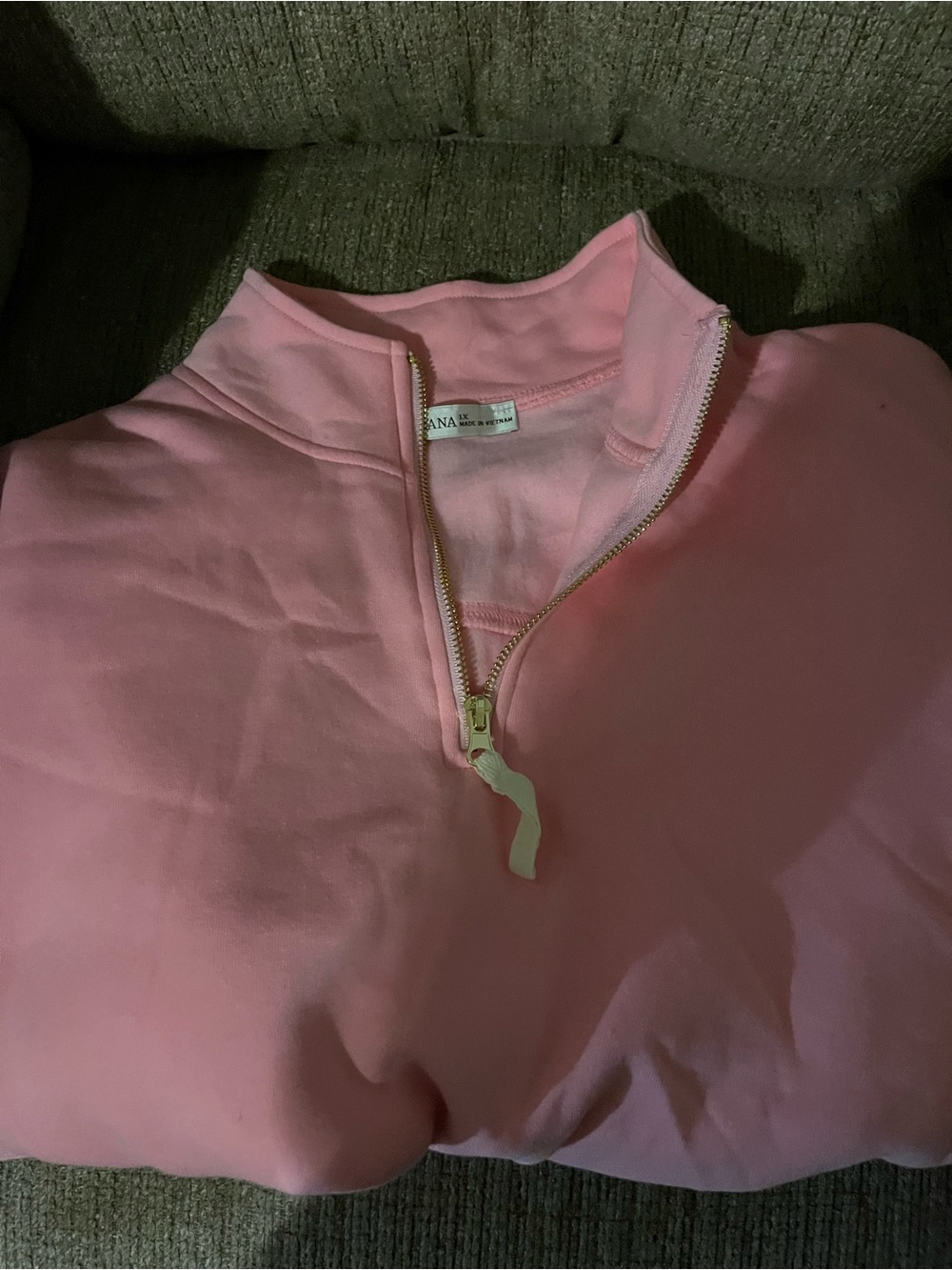 Zenana quarter zip Scuba sweatshirt. Size 1x. New.